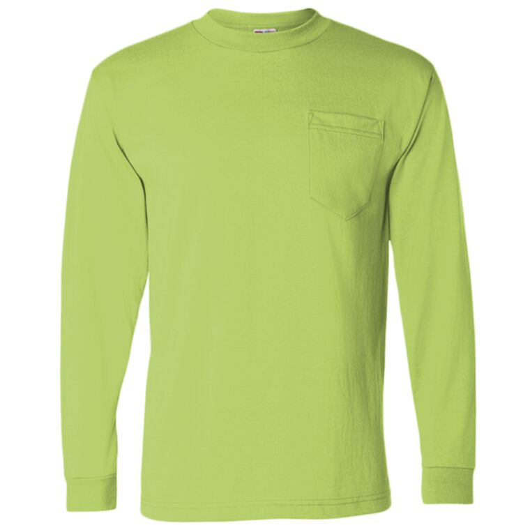 Adult USA Made Long-Sleeve T-Shirt with Pocket Thumbnail