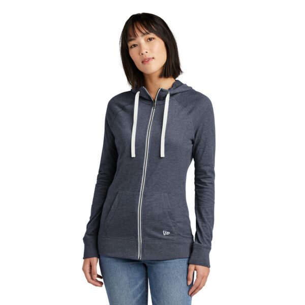 Ladies Sueded Cotton Blend Full Zip Hoodie Thumbnail