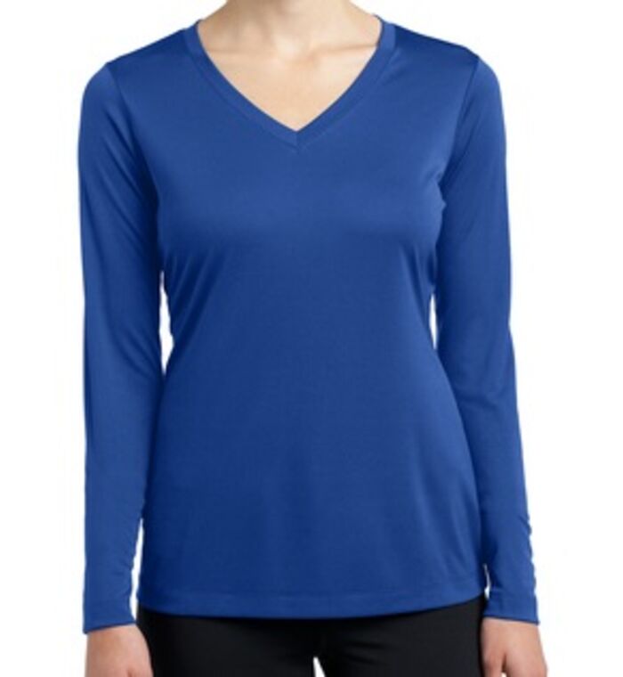 Ladies Long Sleeve PosiCharge ® Competitor™ V Neck Tee Thumbnail