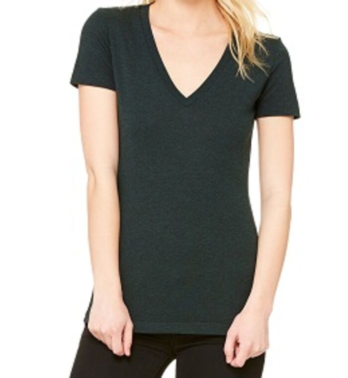 Women's Triblend Deep V-neck Tee Thumbnail