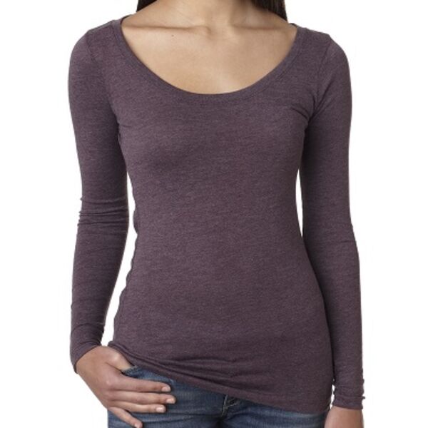 Women's Triblend Long Sleeve Scoopneck Tee Thumbnail