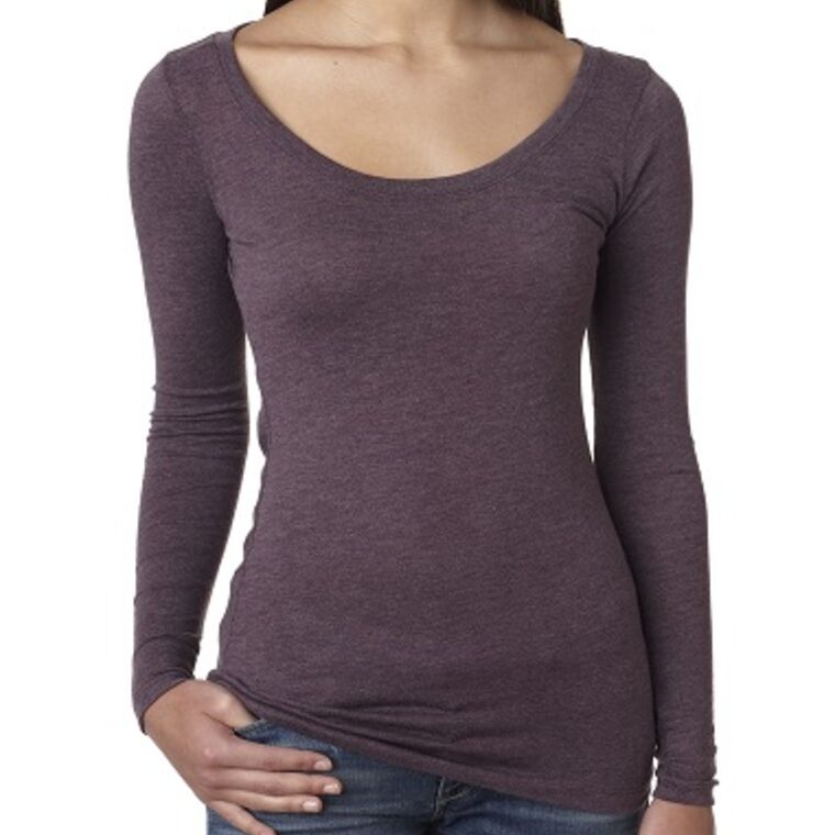Women's Triblend Long Sleeve Scoopneck Tee Thumbnail