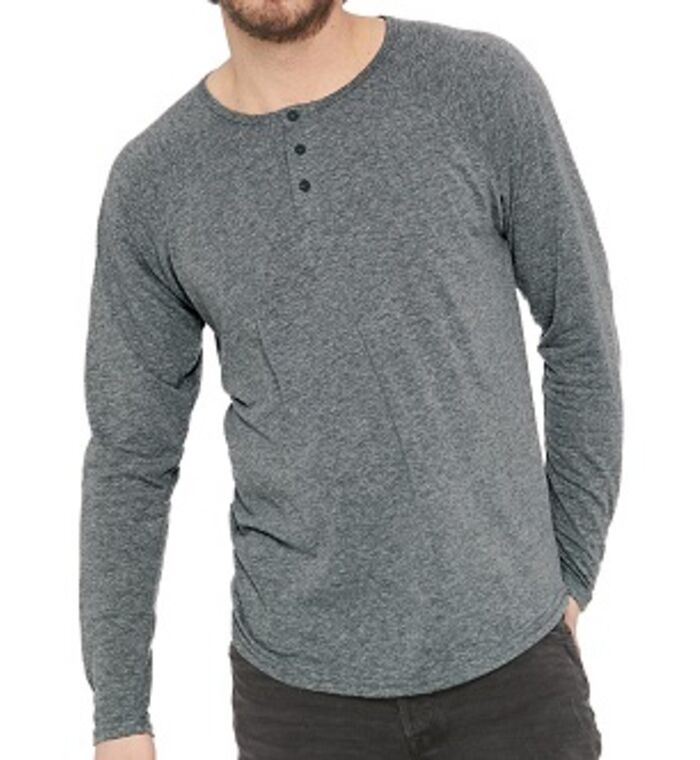 Triblend Long Sleeve Henley Thumbnail