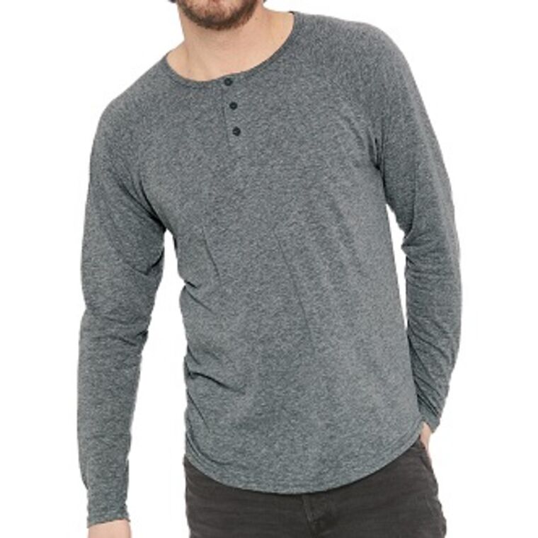 Triblend Long Sleeve Henley Thumbnail