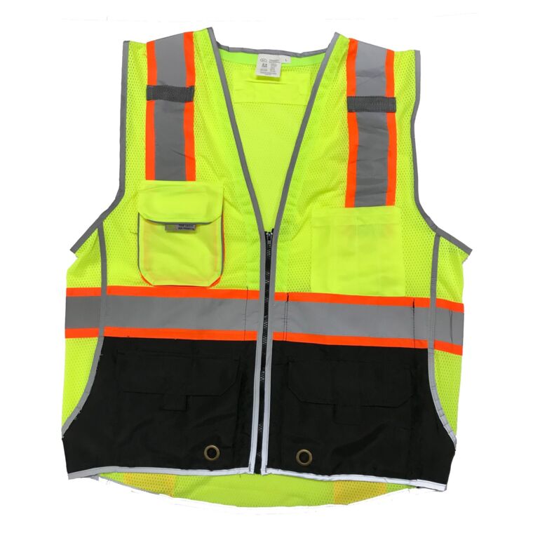 Elite Two-Tone Class II Safety Vest with Reflective Trim Thumbnail