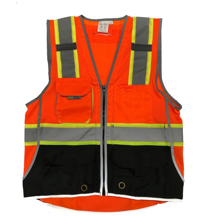 Elite Two-Tone Class II Safety Vest with Reflective Trim Thumbnail