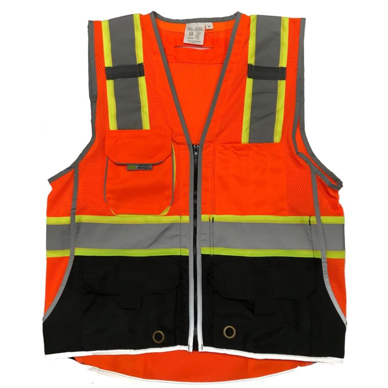 Elite Two-Tone Class II Safety Vest with Reflective Trim Thumbnail
