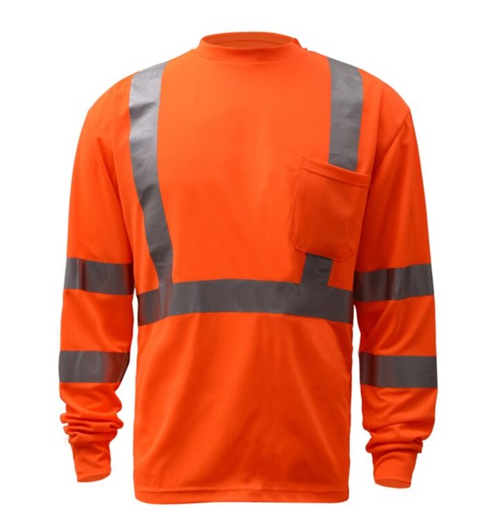 Long Sleeve with Pocket Class 2 Safety T-Shirt Thumbnail