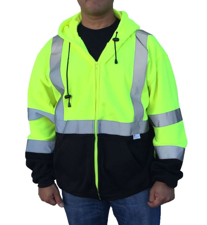 Full-Zip Hooded Class III Safety Sweatshirt Thumbnail