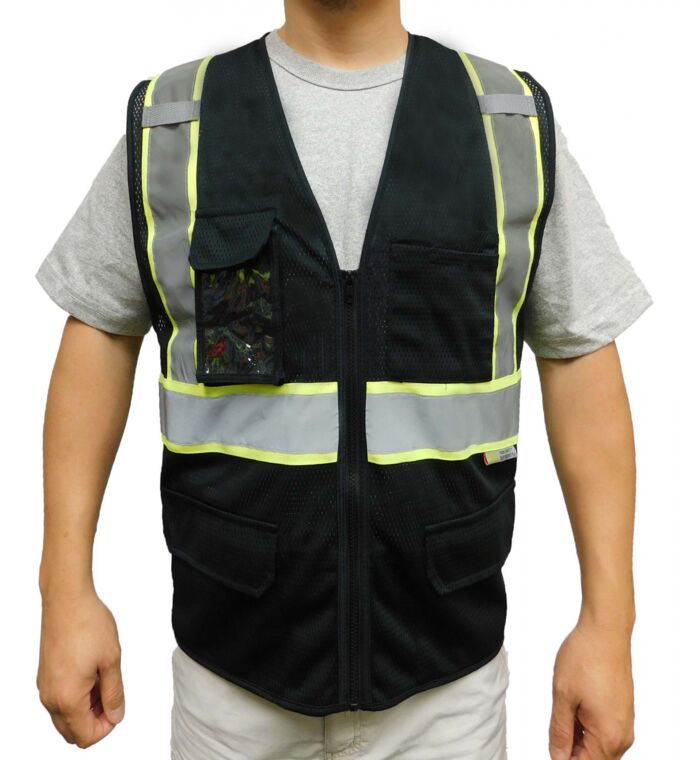 Black - cool Mesh Elite Safety Vest Thumbnail